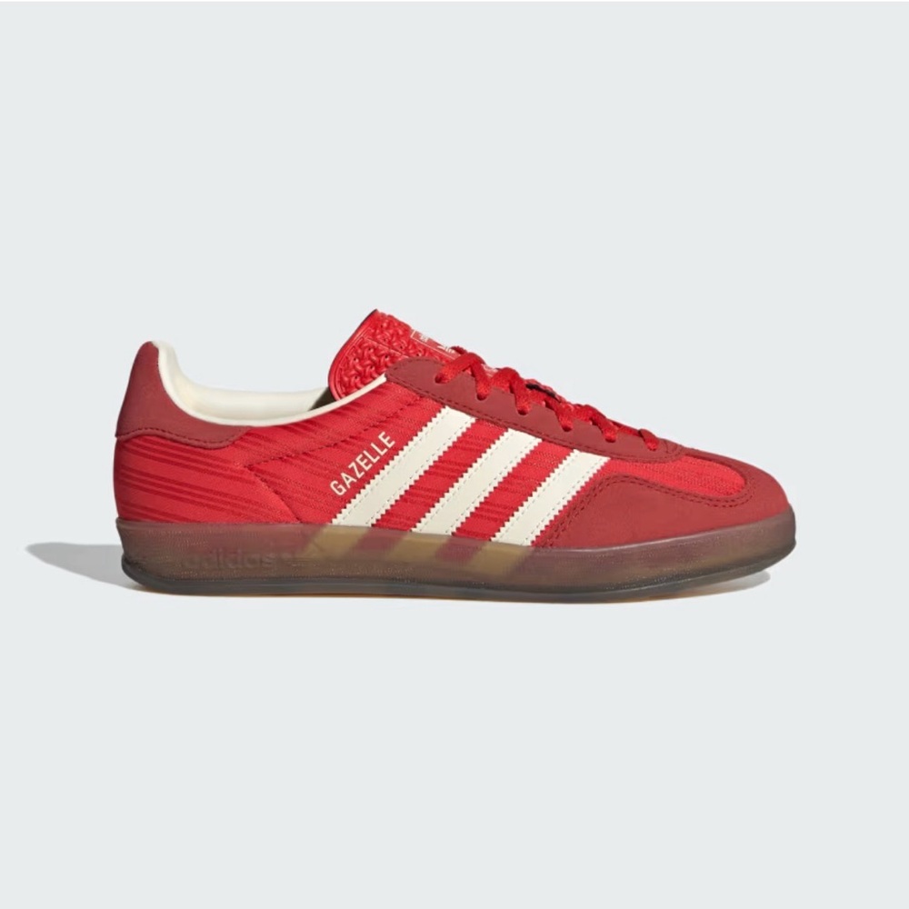 Adidas Gazelle Indoor Red and White Shoes